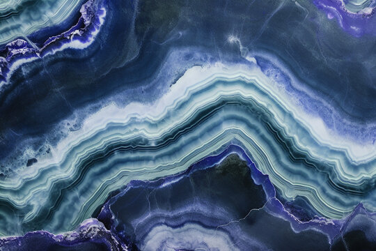 Blue geode Marble Texture Background Generative AI © alex