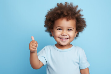 Happy kid thumbs up ai generated