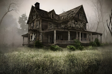 Obraz premium Decaying Homestead Images | High-Quality Photos of Abandoned and Dilapidated Rural Homes for Your Creative Projects