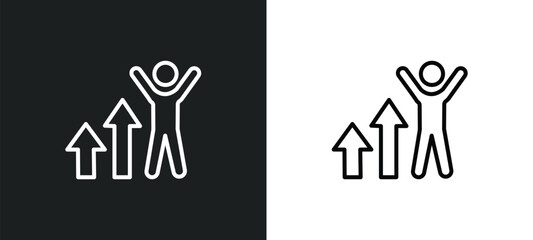 improve line icon in white and black colors. improve flat vector icon from improve collection for web, mobile apps and ui.