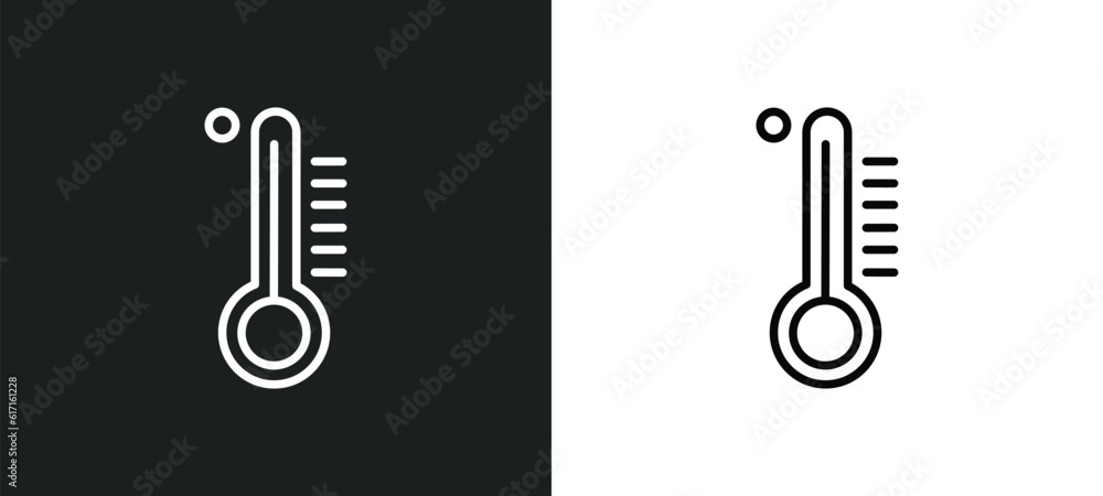 Poster celsius line icon in white and black colors. celsius flat vector icon from celsius collection for we