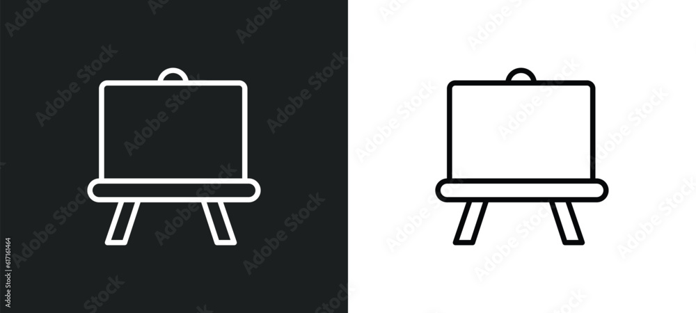 Aufkleber boards line icon in white and black colors. boards flat vector icon from boards collection for web, 