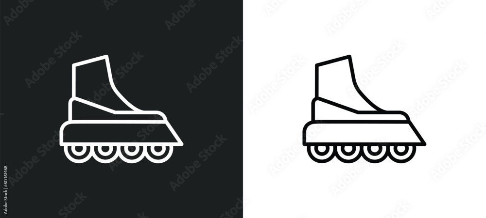 Poster boarding line icon in white and black colors. boarding flat vector icon from boarding collection for