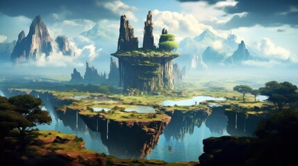 A beautiful picturesque and mysterious land