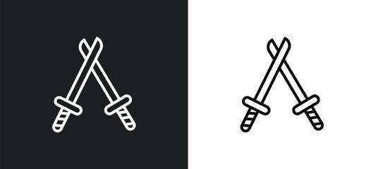 battle line icon in white and black colors. battle flat vector icon from battle collection for web, mobile apps and ui.
