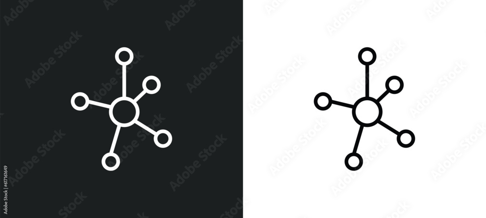 Poster connectivity line icon in white and black colors. connectivity flat vector icon from connectivity co