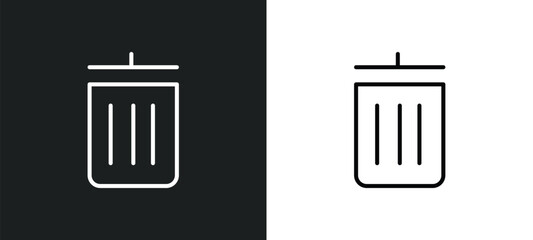 eliminar line icon in white and black colors. eliminar flat vector icon from eliminar collection for web, mobile apps and ui.