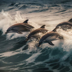 Fototapeta premium dolphin jumping out of water