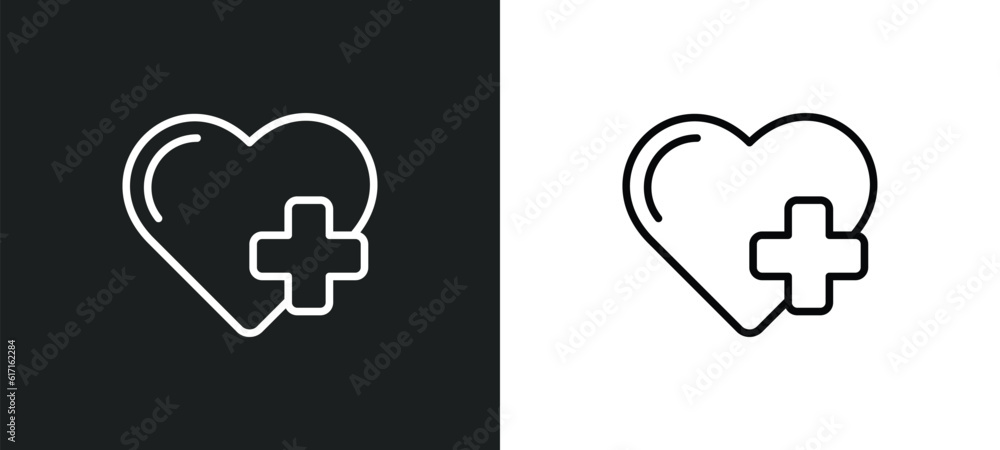 Aufkleber add a like line icon in white and black colors. add a like flat vector icon from add a like collecti