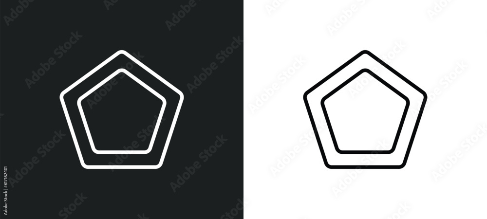 Poster gradient line icon in white and black colors. gradient flat vector icon from gradient collection for