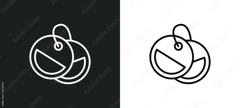 Aufkleber labels line icon in white and black colors. labels flat vector icon from labels collection for web, 