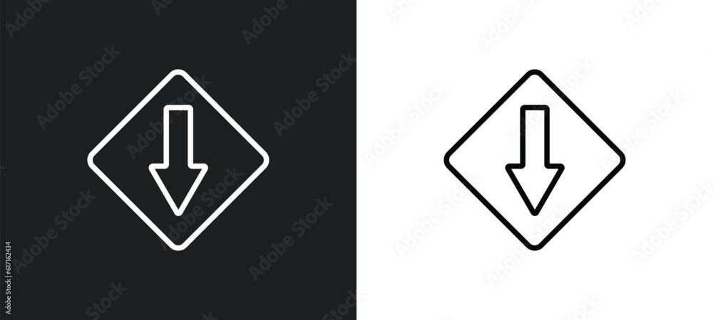 Poster low line icon in white and black colors. low flat vector icon from low collection for web, mobile ap