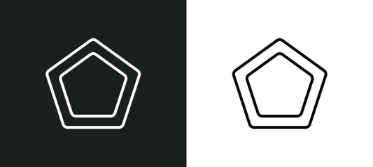 gradient line icon in white and black colors. gradient flat vector icon from gradient collection for web, mobile apps and ui.