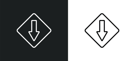 low line icon in white and black colors. low flat vector icon from low collection for web, mobile apps and ui.