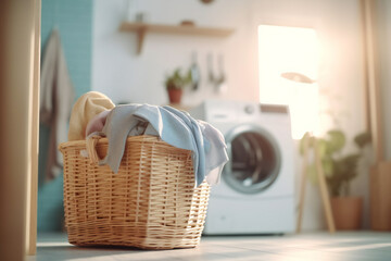 laundry basket with laundry