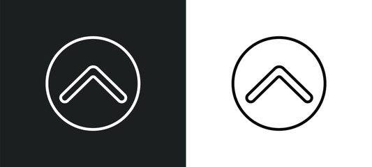 top button line icon in white and black colors. top button flat vector icon from top button collection for web, mobile apps and ui.