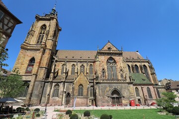 L'église collégiale Saint Martin de Colmar, église gothique, ville de Colmar, département du...
