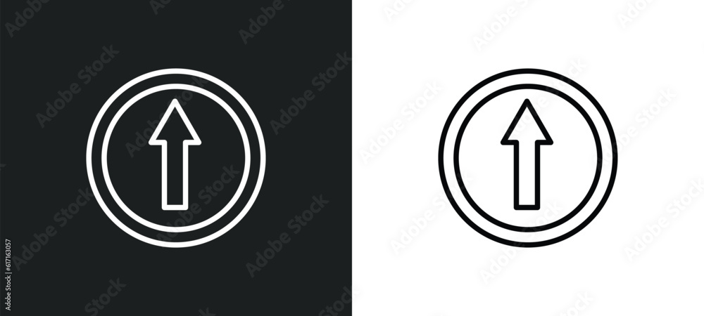 Poster key up line icon in white and black colors. key up flat vector icon from key up collection for web, 