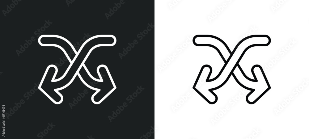 Poster move content line icon in white and black colors. move content flat vector icon from move content co
