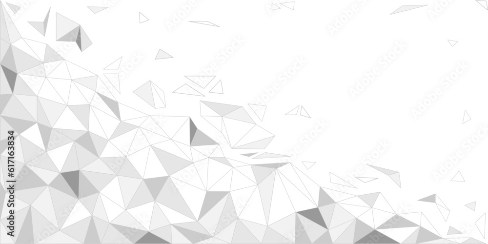 Aufkleber abstract light gray polygonal background with lines and dots on a transparent background. global net