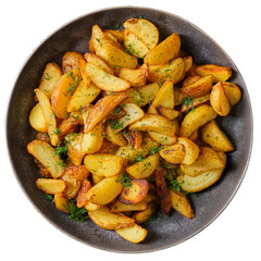fried potatoes in a pan