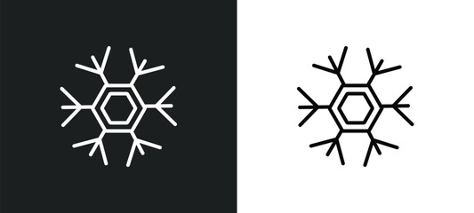 snow line icon in white and black colors. snow flat vector icon from snow collection for web, mobile apps and ui.