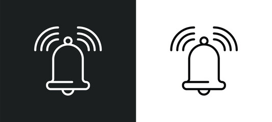 reminder line icon in white and black colors. reminder flat vector icon from reminder collection for web, mobile apps and ui.