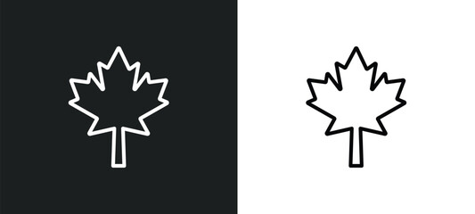 canada line icon in white and black colors. canada flat vector icon from canada collection for web, mobile apps and ui.