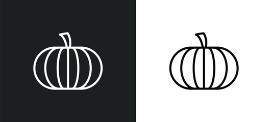 thanksgiving line icon in white and black colors. thanksgiving flat vector icon from thanksgiving collection for web, mobile apps and ui.