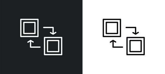 mode line icon in white and black colors. mode flat vector icon from mode collection for web, mobile apps and ui.