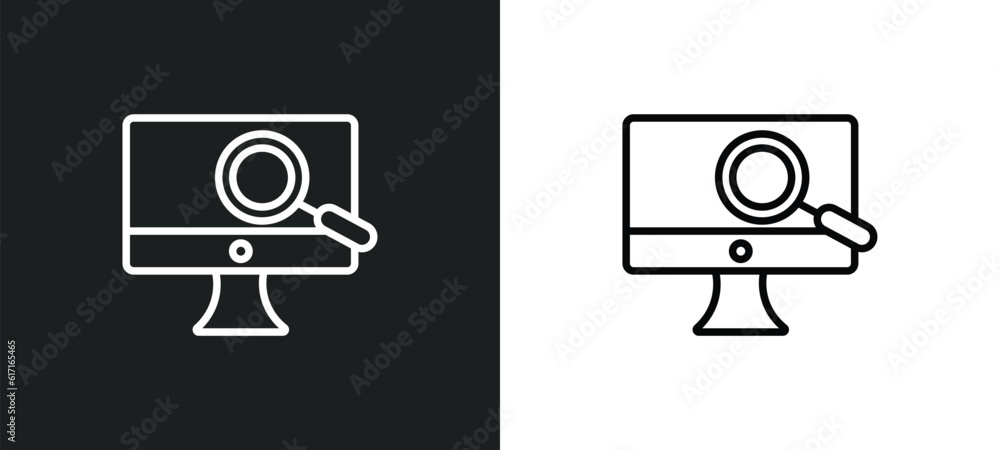 Poster digitate line icon in white and black colors. digitate flat vector icon from digitate collection for
