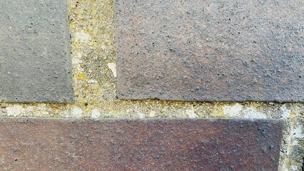 Background of stone brick wall. Grey and white colors