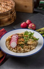 Exquisite Flavors: Close-Up of Raw Tilapia Fish Fillet Infused with Delicious Spices in 4K