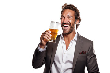 Man with a beer ai generated