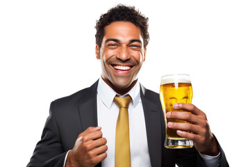 Man with a beer ai generated