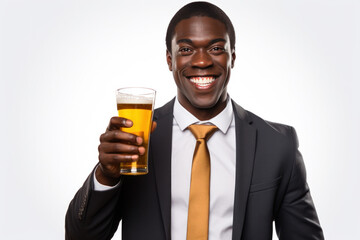 Man with a beer ai generated