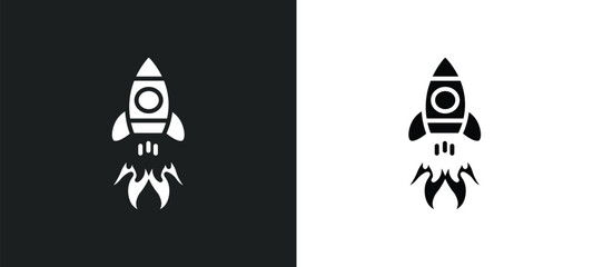 line icon in white and black colors. flat vector icon from collection for web, mobile apps and