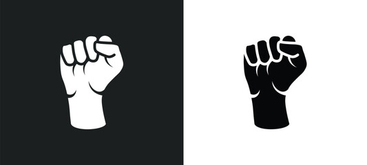 line icon in white and black colors. flat vector icon from collection for web, mobile apps and