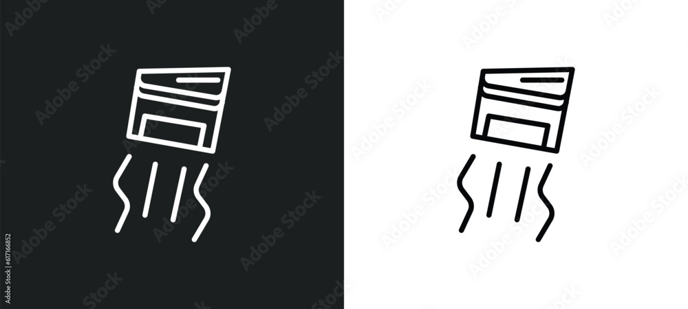Aufkleber drifting line icon in white and black colors. drifting flat vector icon from drifting collection for