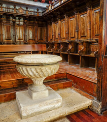 Baptismal font generally used to bless newborn Christians