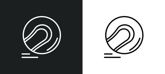 hurling line icon in white and black colors. hurling flat vector icon from hurling collection for web, mobile apps and ui.