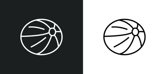 handball line icon in white and black colors. handball flat vector icon from handball collection for web, mobile apps and ui.