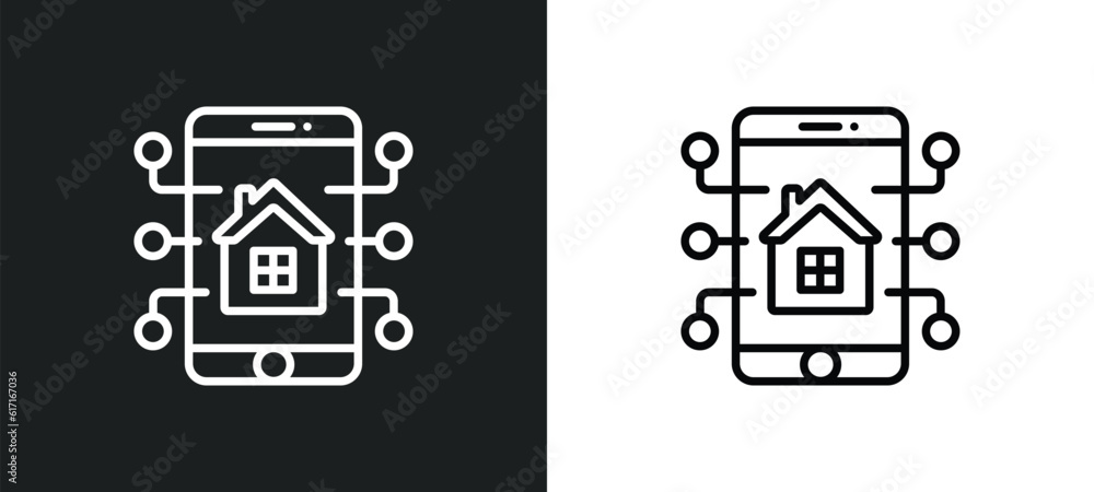 Poster mobility line icon in white and black colors. mobility flat vector icon from mobility collection for