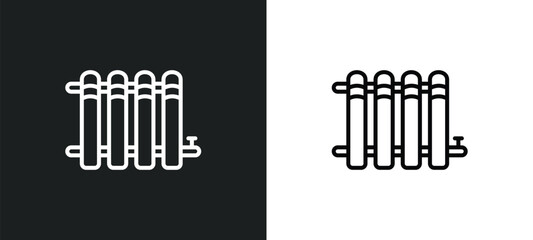 heat leak line icon in white and black colors. heat leak flat vector icon from heat leak collection for web, mobile apps and ui.