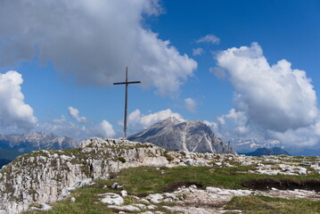 cross in the mountains