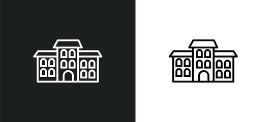 duplex line icon in white and black colors. duplex flat vector icon from duplex collection for web, mobile apps and ui.