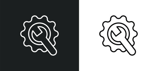 testing line icon in white and black colors. testing flat vector icon from testing collection for web, mobile apps and ui.