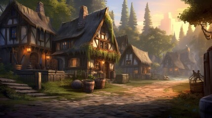 Fototapeta premium Fantasy RPG Surroundings Game Artwork
