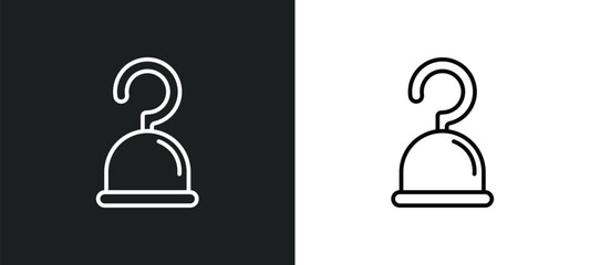 pirate line icon in white and black colors. pirate flat vector icon from pirate collection for web, mobile apps and ui.