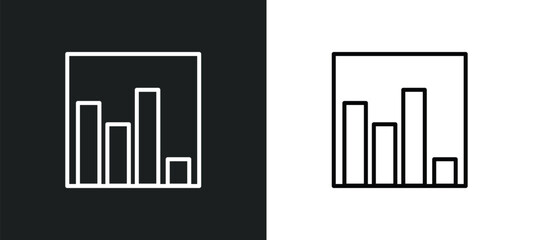 poll line icon in white and black colors. poll flat vector icon from poll collection for web, mobile apps and ui.